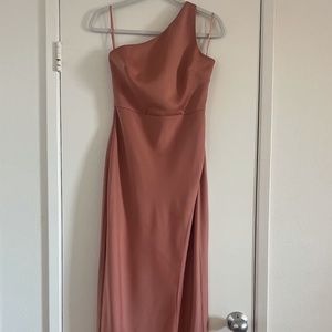 BHLDN One Shoulder Dress in Rose